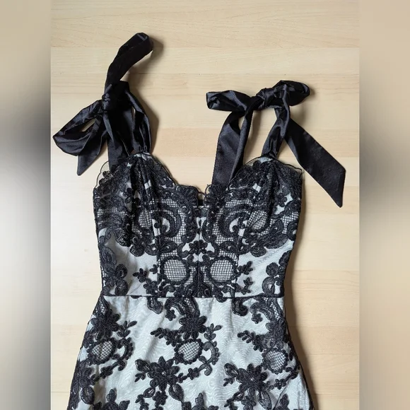 Unholy Dolls Kill Black Lace Cocktail New Years Eve Mini Dress Adjustable Strap - Picture 4 of 10